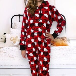 Hello Kitty Red Tokyo Pop Onesie RARE PRINT - Size Large